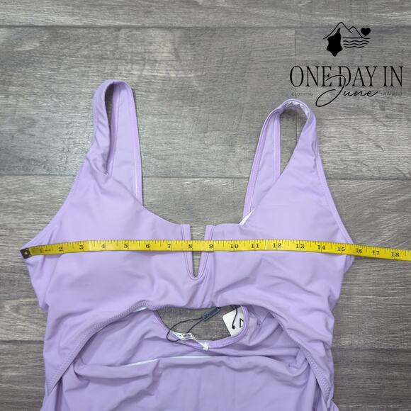 Aimage V Wire Cut Out One Piece Swimsuit Size XL - Picture 5 of 7